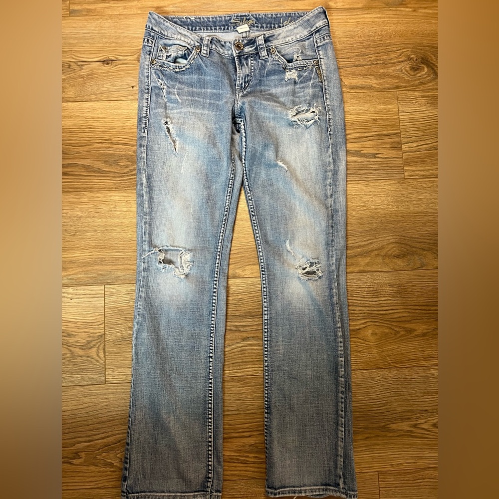 Classic Light Blue Straight Leg Jeans